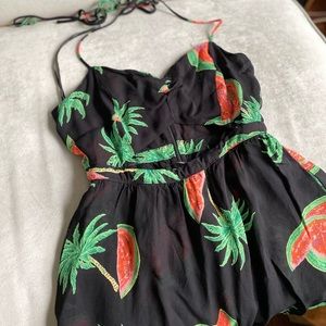 Reformation Addie Watermelon Dress